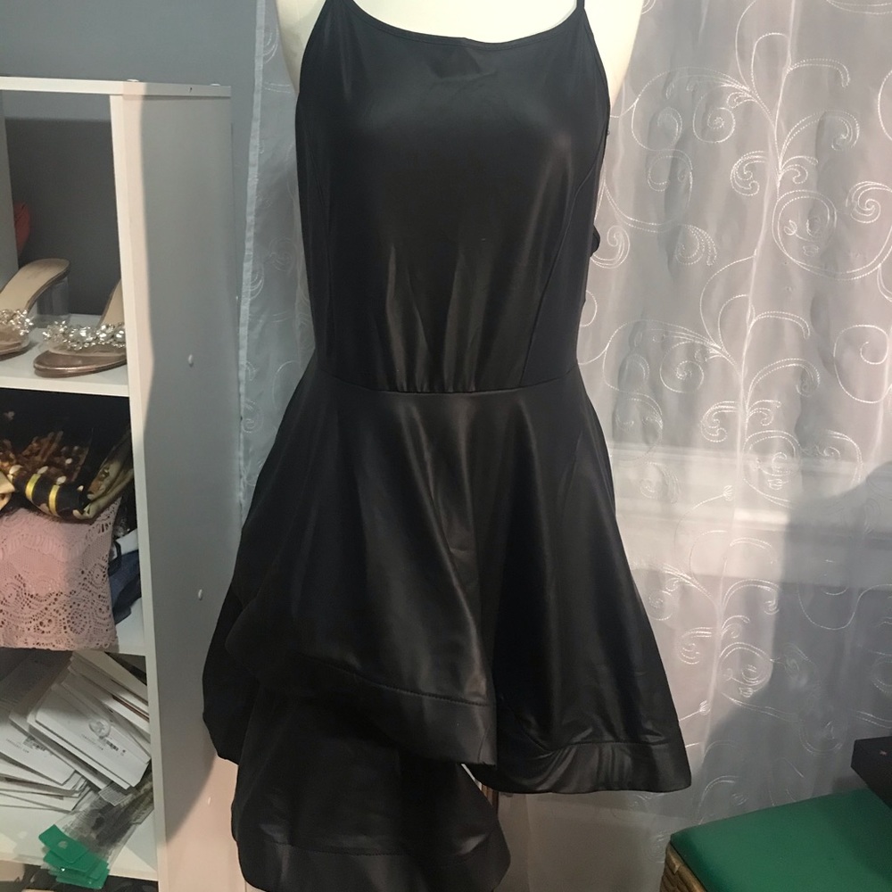 Black pleather dress